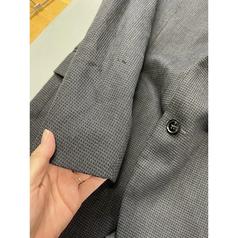 Peter‎ Millar Mens Blazer 40R Gray Tweed 100% Wool Evening 2 Button Sport Coat